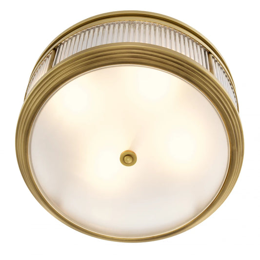 Plafoniera din Metal Alama si Sticla Transparent H18.5xD40.5cm Rousseau Eichholtz