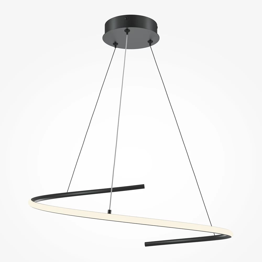 Lustra din Aluminiu Negru D60xH325cm 31W 1600lm 3000-4000k Curve