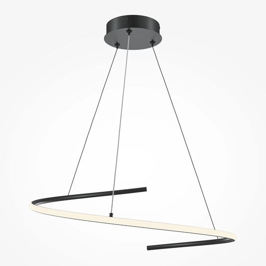 Lustra din Aluminiu Negru D60xH325cm 31W 1600lm 3000-4000k Curve