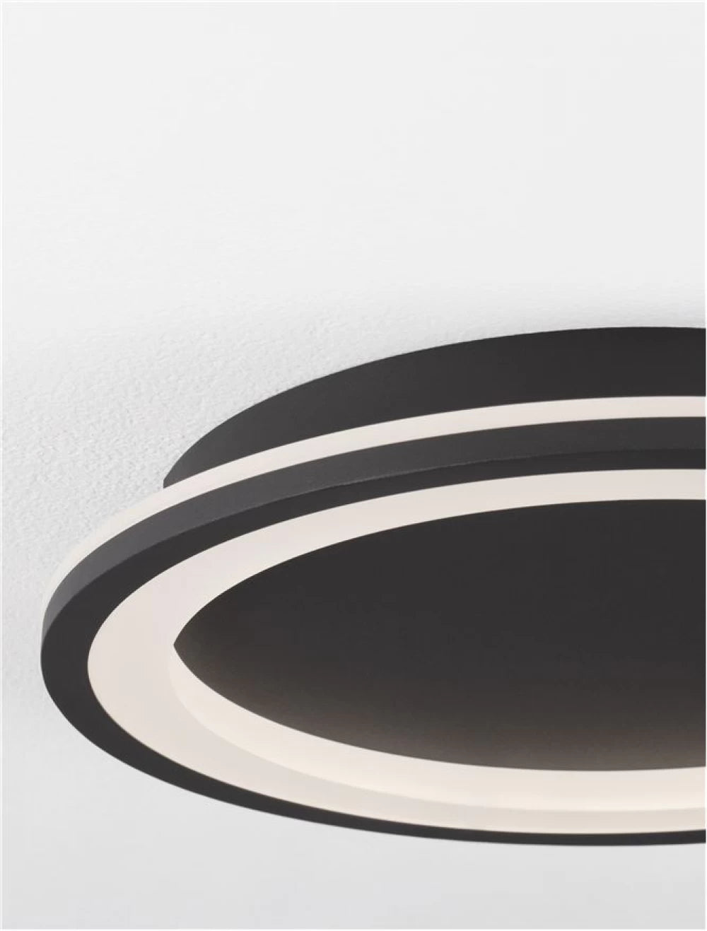 Plafoniera din Aluminiu Negru H4.6xL37cm IP20 30W 2223lm 3000k OGGY