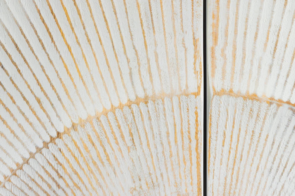 Dulap din Lemn de mango Alb si Metal Auriu L100xH120cm GOLDEN SUNSET