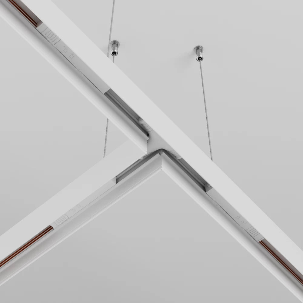 Conector de alimentare T Exility din Aluminiu Alb