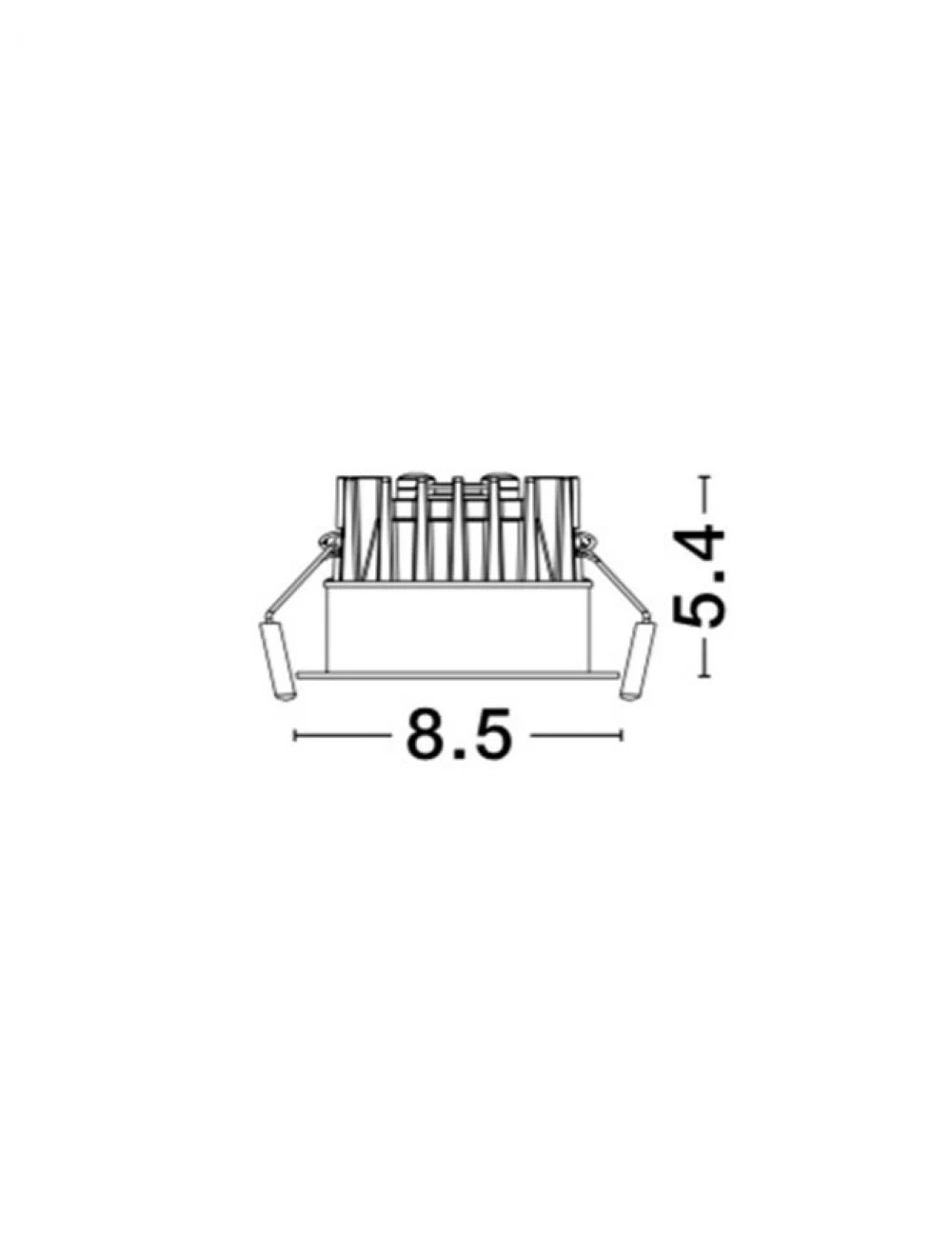 Spot incastrat din Aluminiu Alb H5.4xL8.5cm IP65 12W 720lm 3000k BLADE
