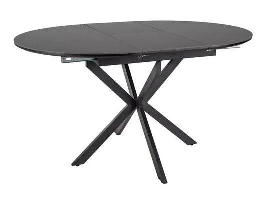 Masa extensibila din Ceramica Negru mat si Metal Negru L100-135xH75cm Gaston