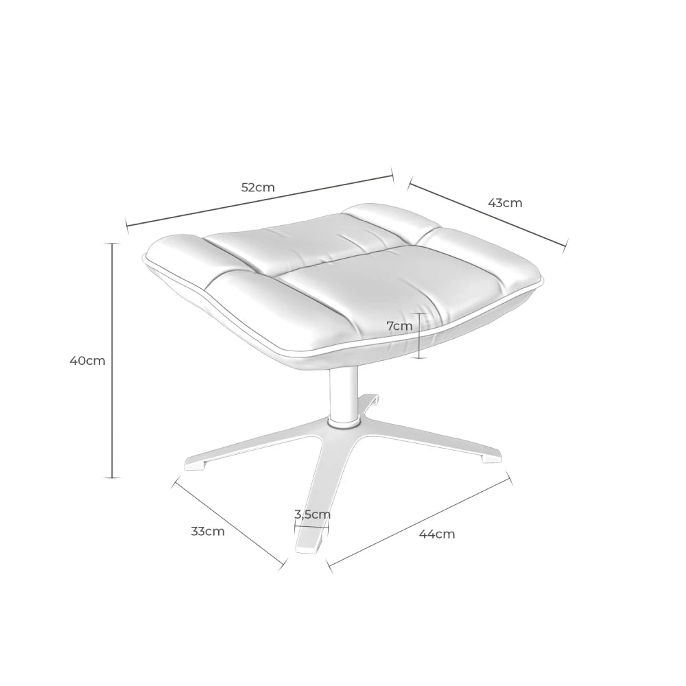 Taburet Parma bej L52cm x A43cm x H40cm