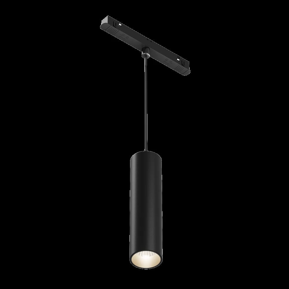 Pendul pentru sina incastrata Exility din Aluminiu Negru H122xD5cm IP 20 12W 900lm 4000k Focus LED