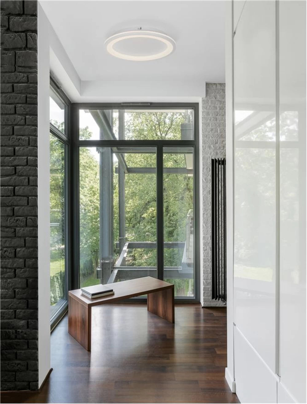 Plafoniera structura din Aluminiu Alb si abajur din Acrilic  H4.6xL37cm IP20 30W 2223lm 3000k OGGY