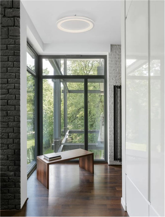 Plafoniera structura din Aluminiu Alb si abajur din Acrilic  H4.6xL37cm IP20 30W 2223lm 3000k OGGY