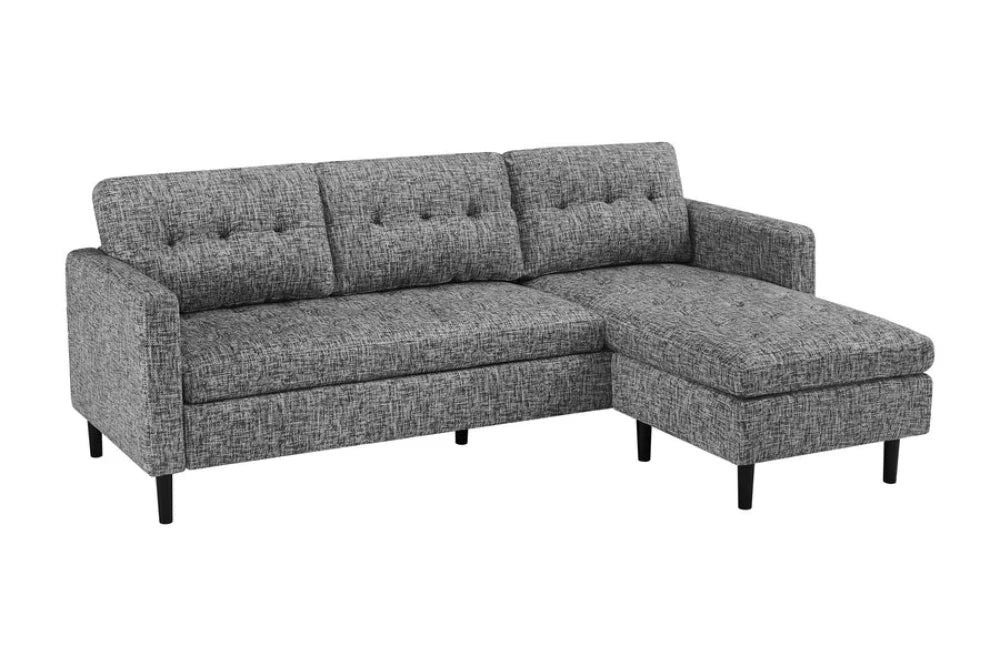 Coltar de 3 locuri tapitat cu Stofa Gri L220cm STOCKHOLM