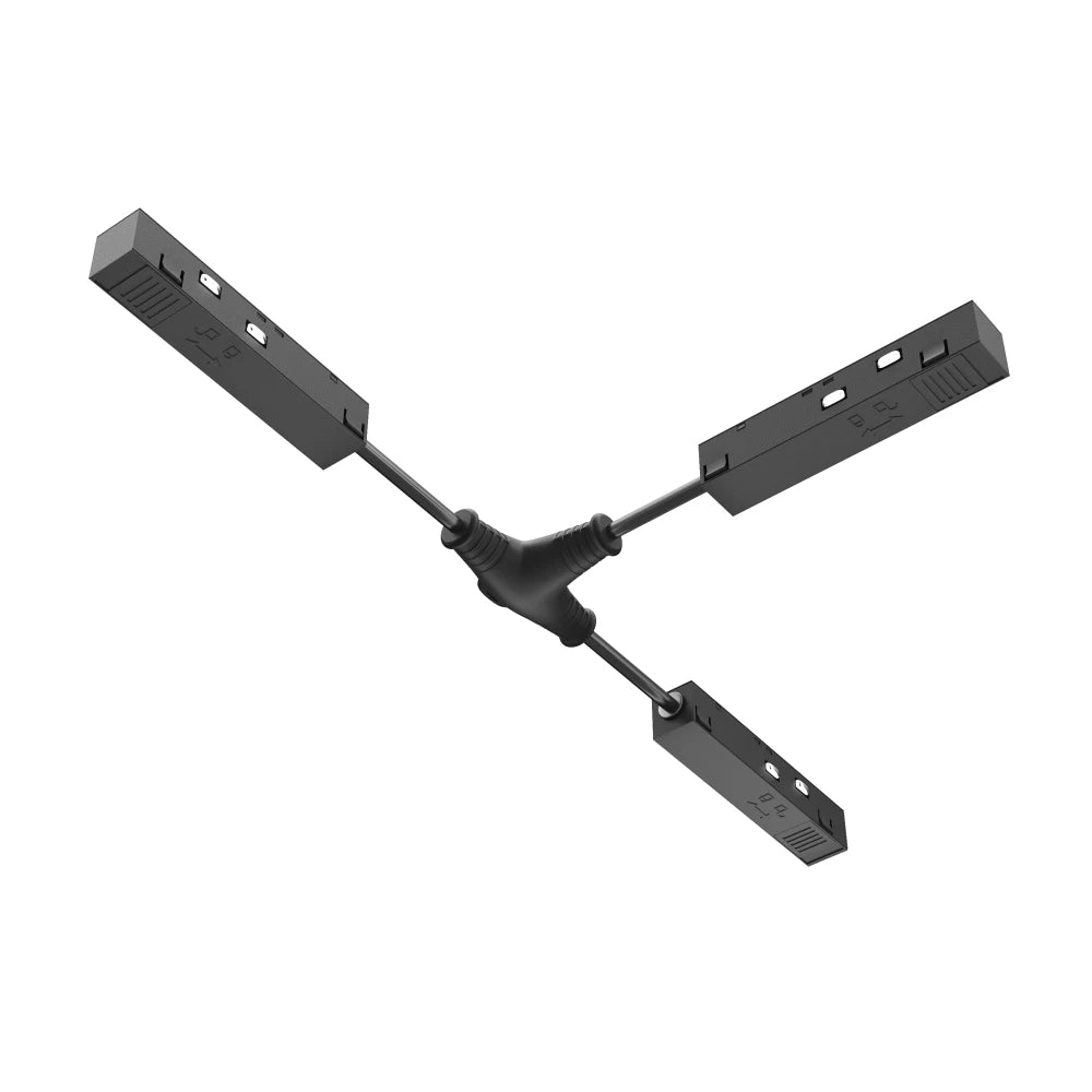 Conector de alimentare T Exility din Aluminiu Negru
