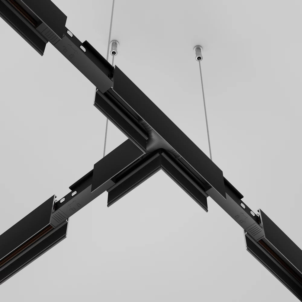 Conector de alimentare T Exility din Aluminiu Negru