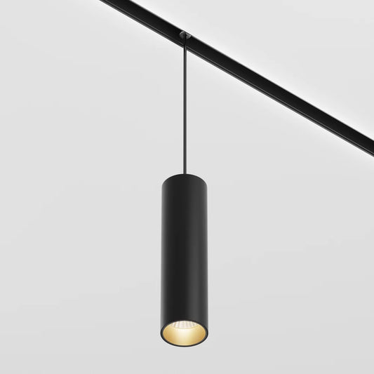 Pendul pentru sina incastrata Exility din Aluminiu Negru H122xD5cm IP 20 12W 840lm 3000k Focus LED