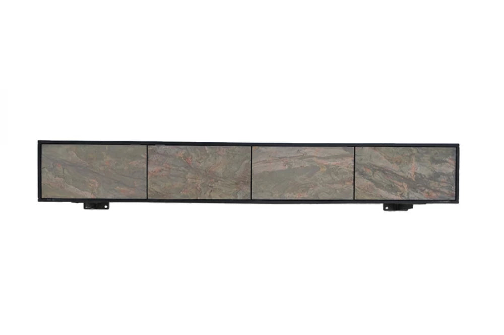 Comoda TV suspendata din Lemn de salcam Negru L200xH29cm MOUNTAIN SOUL