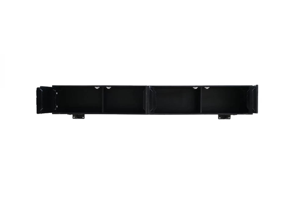 Comoda TV suspendata din Lemn de salcam Negru L200xH29cm MOUNTAIN SOUL