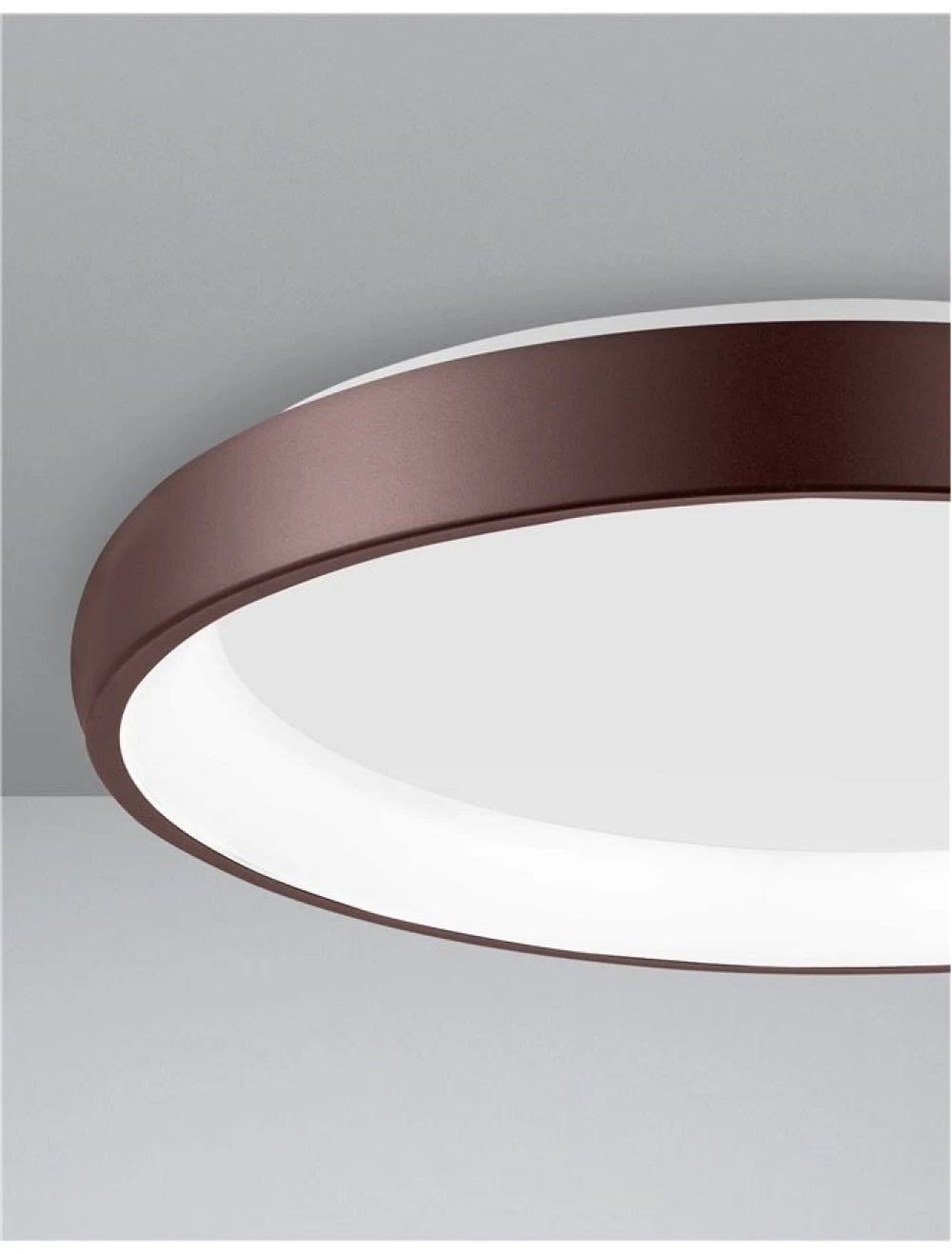 Plafoniera structura din Aluminiu Maro si abajur din Acrilic Alb H8.5xL61cm IP20 50W 2876lm 3000k ALBI