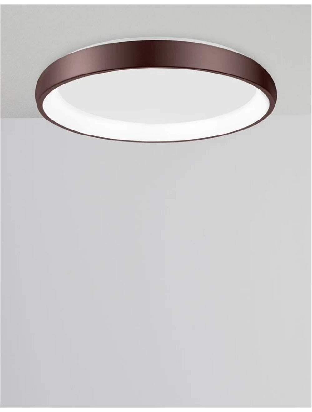 Plafoniera structura din Aluminiu Maro si abajur din Acrilic Alb H8.5xL61cm IP20 50W 2876lm 3000k ALBI
