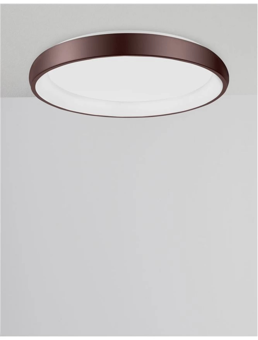 Plafoniera structura din Aluminiu Maro si abajur din Acrilic Alb H8.5xL61cm IP20 50W 2876lm 3000k ALBI