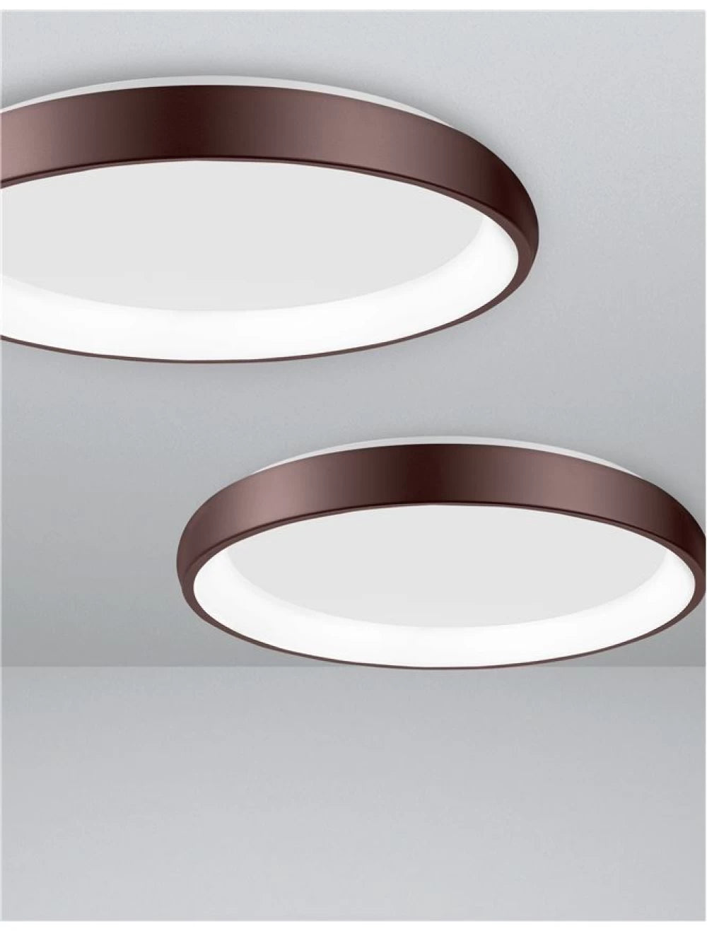 Plafoniera structura din Aluminiu Maro si abajur din Acrilic Alb H8.5xL61cm IP20 50W 2876lm 3000k ALBI