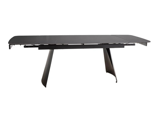 Masa extensibila din Ceramica Negru mat si Metal Negru L160-240xH75cm Bacardi