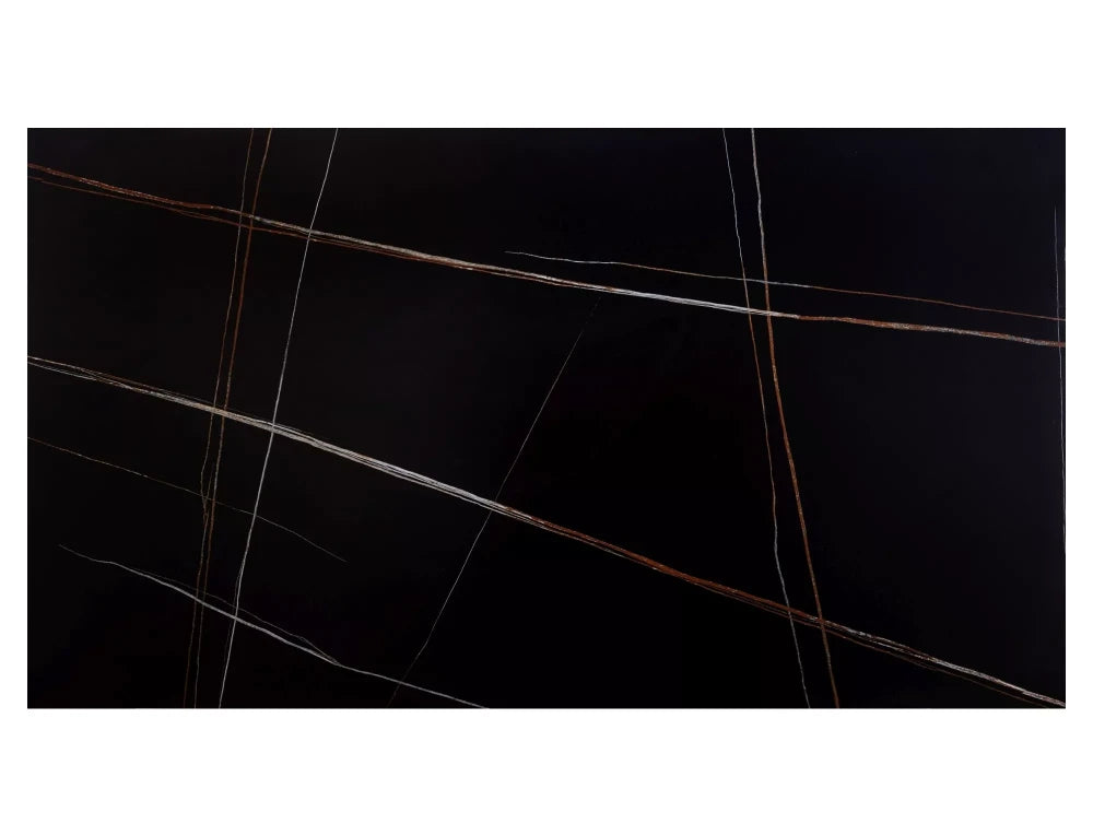 Masa extensibila din Ceramica Negru mat si Metal Negru L160-240xH75cm Bacardi