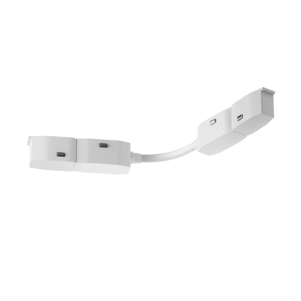 Conector de alimentare pentru conector semicerc Radius Exility din Plastic Alb