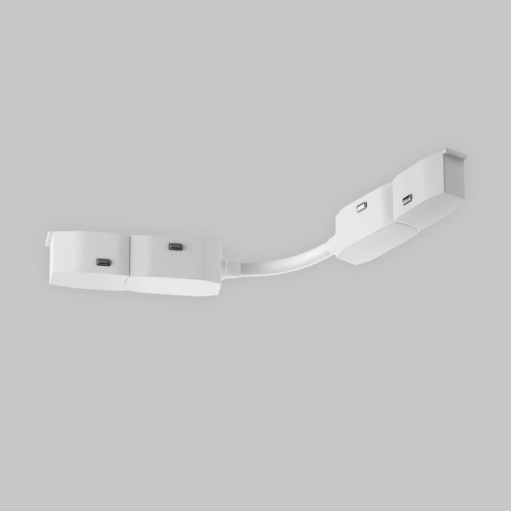 Conector de alimentare pentru conector semicerc Radius Exility din Plastic Alb