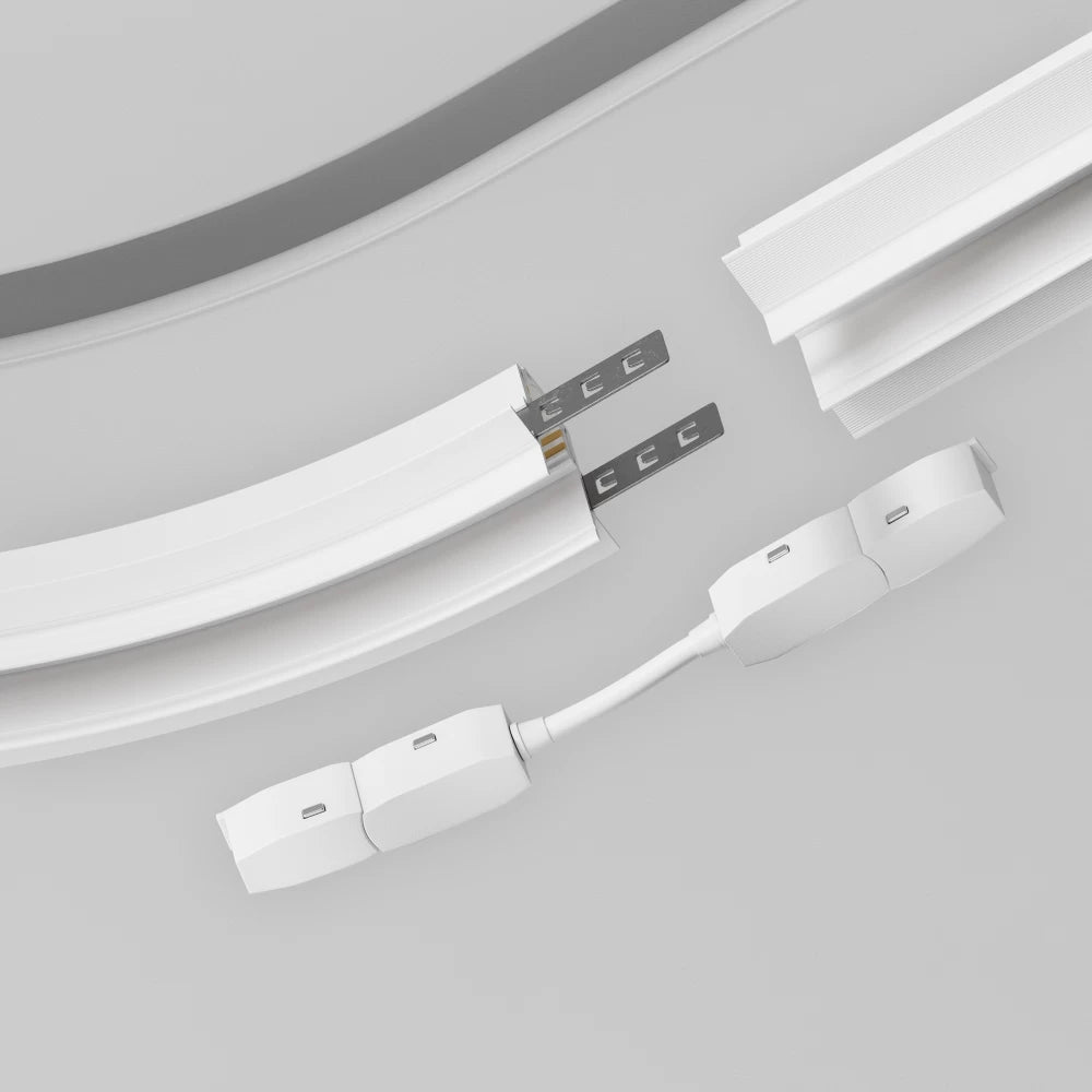Conector de alimentare pentru conector semicerc Radius Exility din Plastic Alb