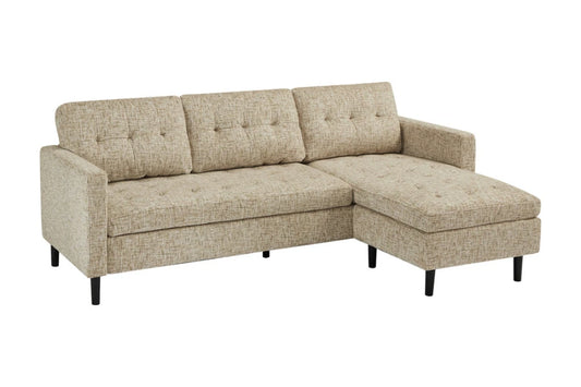 Coltar de 3 locuri tapitat cu Stofa Bej L220cm STOCKHOLM