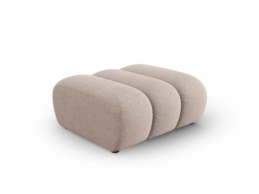 Puf tapitat cu Chenille Bej L92x95xH43cm Lupine