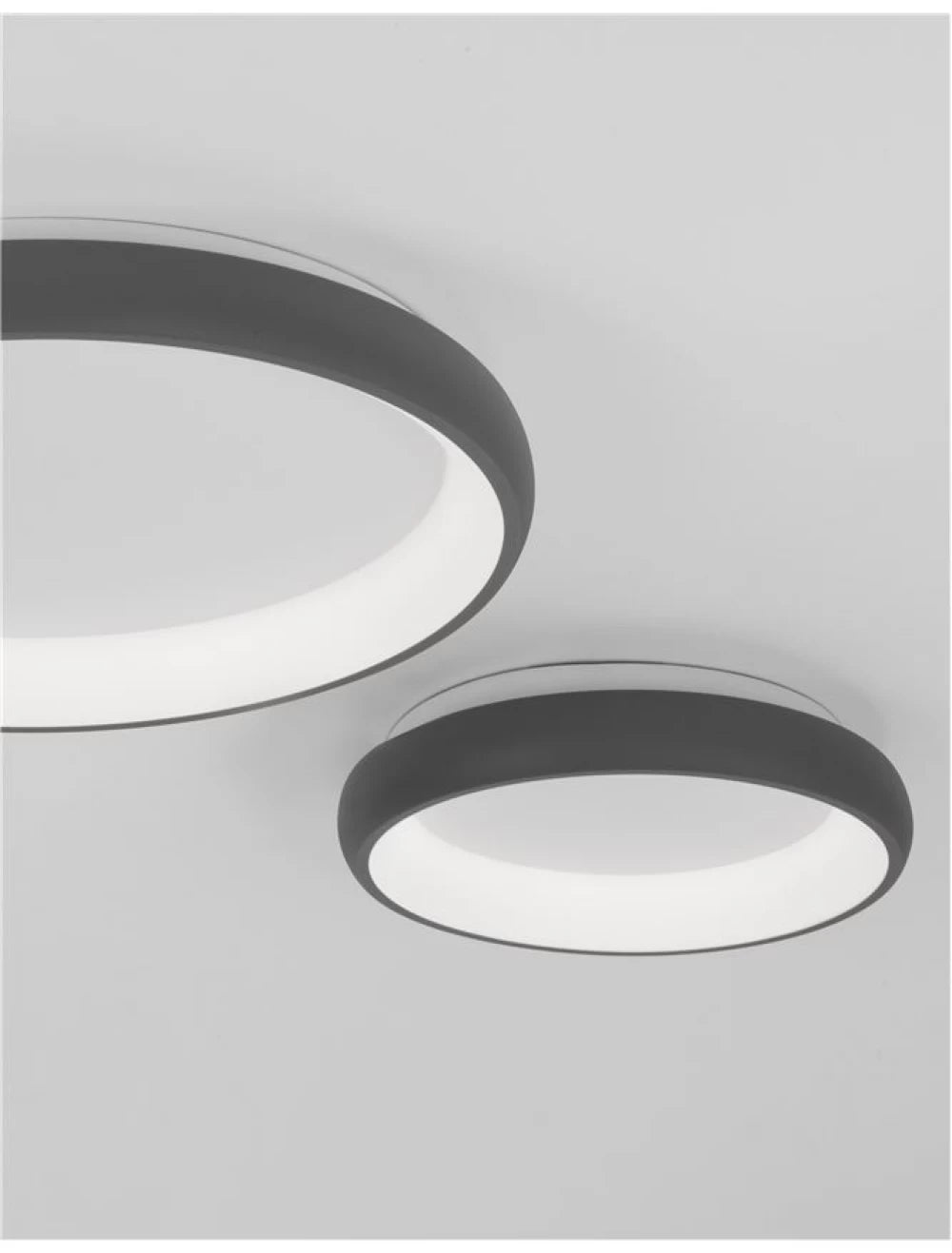 Plafoniera structura din Aluminiu Gri si abajur din Acrilic Alb H8.5xL61cm IP20 50W 2876lm 3000k ALBI