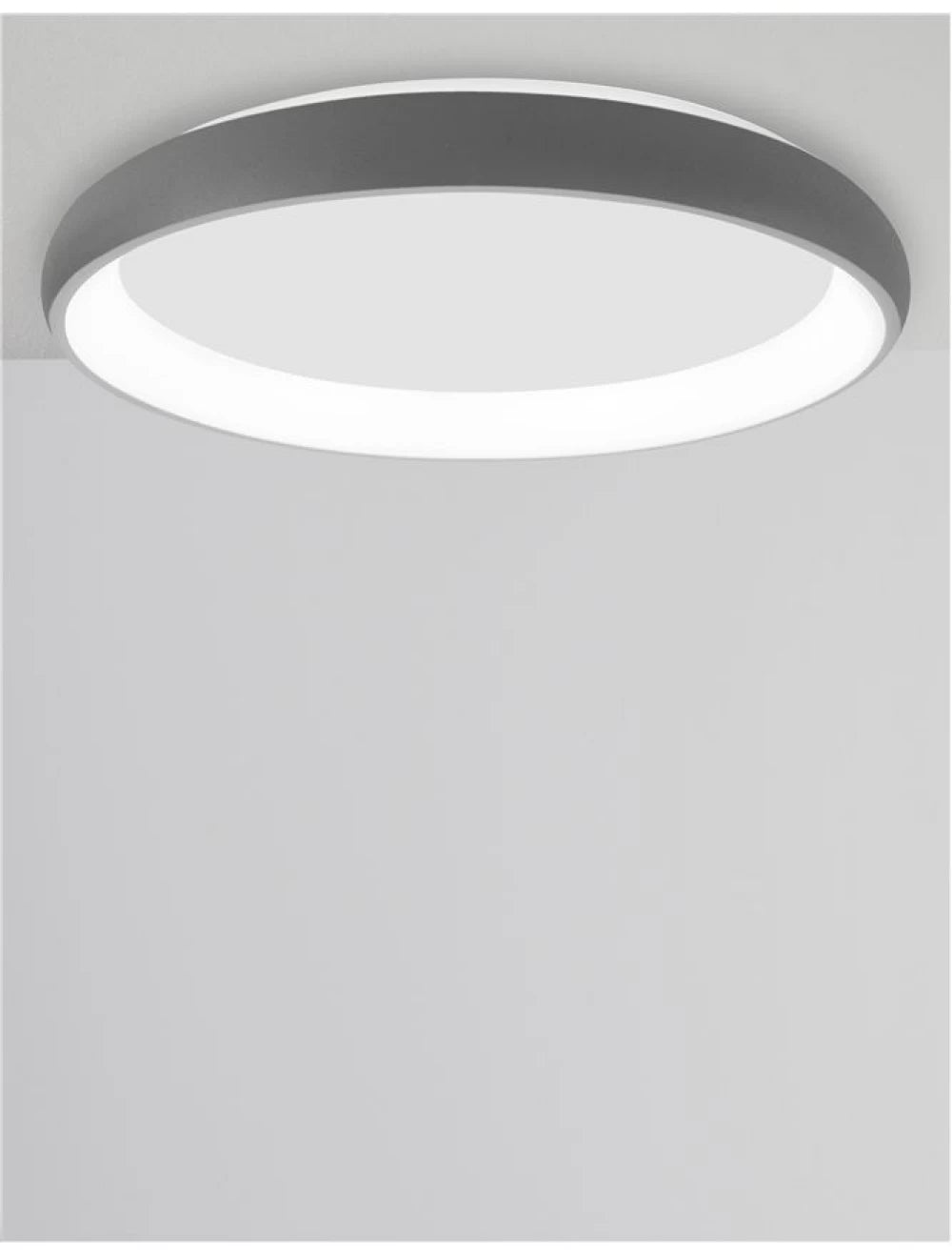 Plafoniera structura din Aluminiu Gri si abajur din Acrilic Alb H8.5xL61cm IP20 50W 2876lm 3000k ALBI