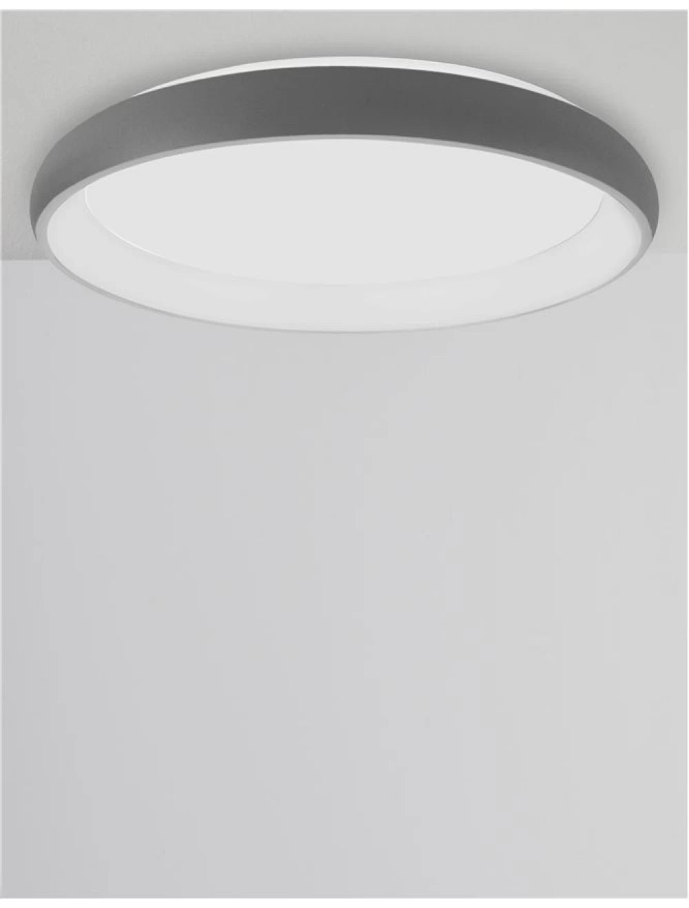 Plafoniera structura din Aluminiu Gri si abajur din Acrilic Alb H8.5xL61cm IP20 50W 2876lm 3000k ALBI