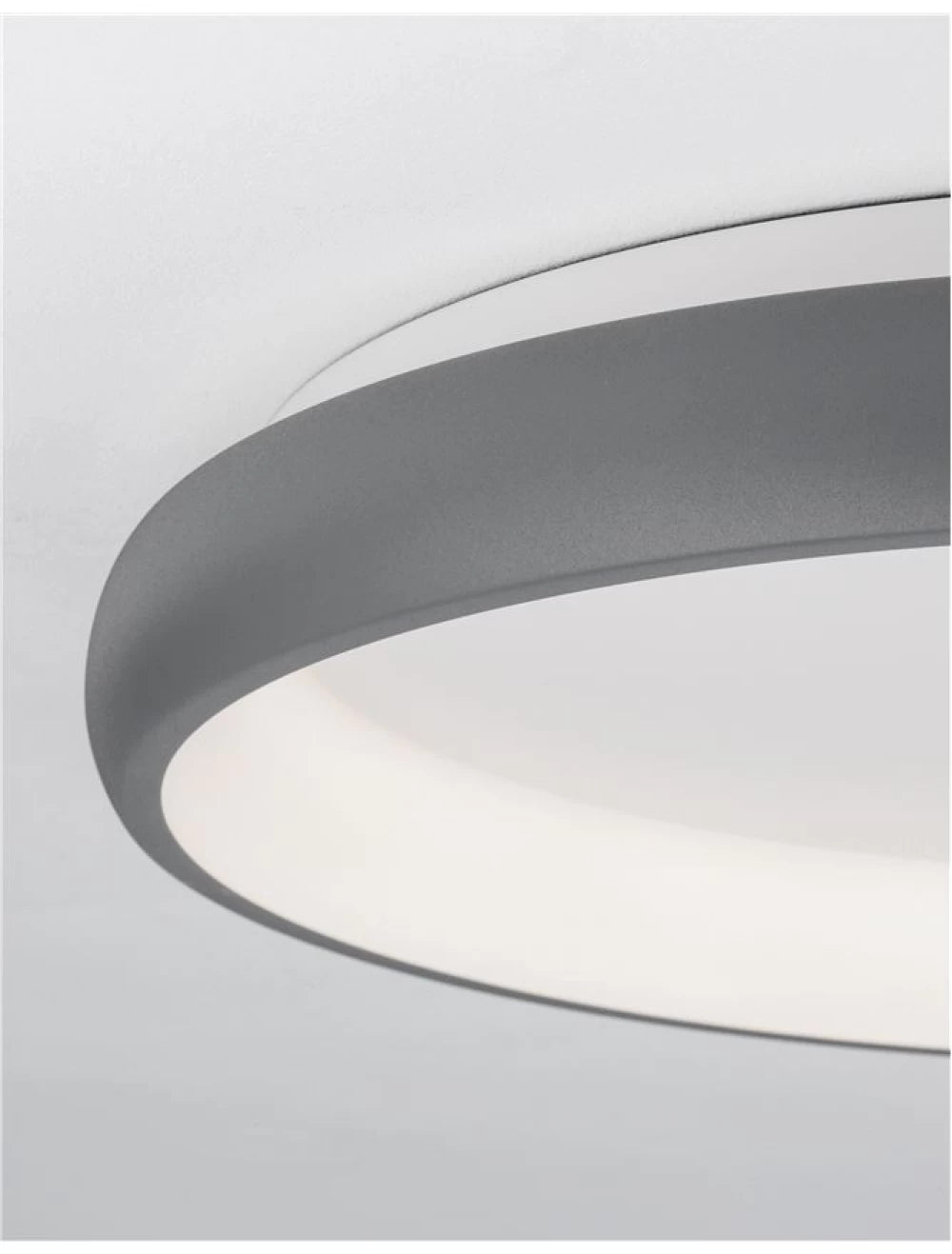 Plafoniera structura din Aluminiu Gri si abajur din Acrilic Alb H8.5xL61cm IP20 50W 2876lm 3000k ALBI