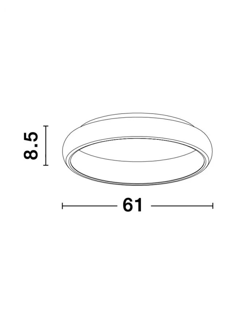 Plafoniera structura din Aluminiu Gri si abajur din Acrilic Alb H8.5xL61cm IP20 50W 2876lm 3000k ALBI