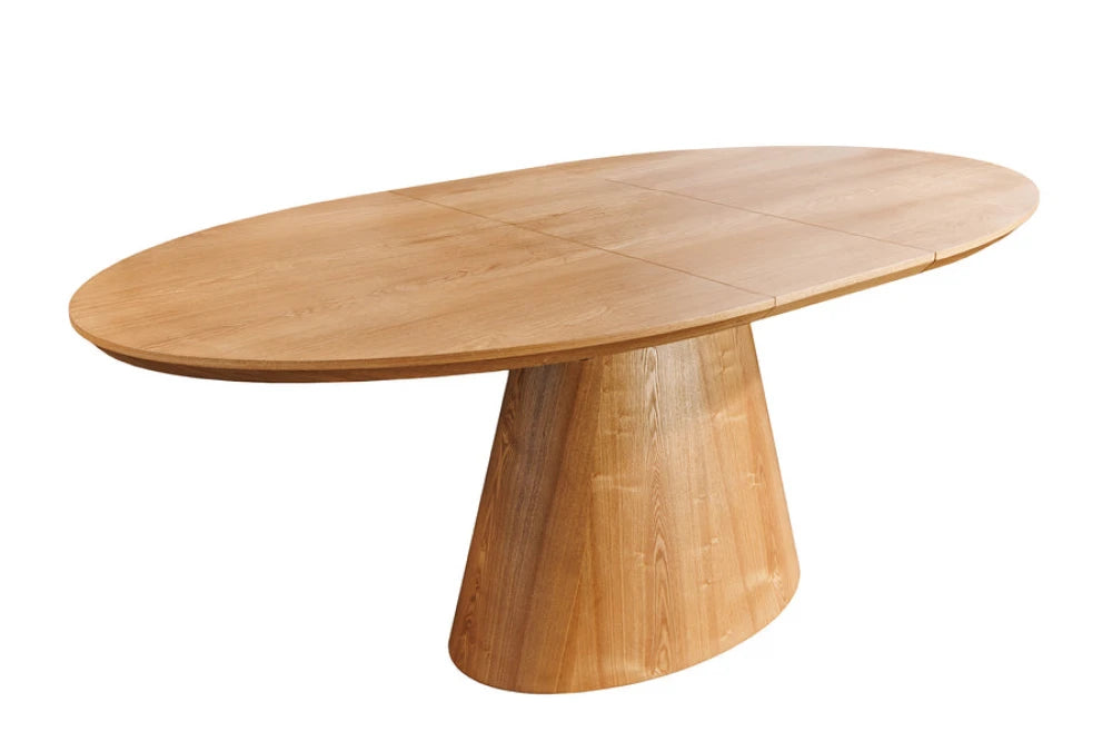 Masa extensibila din Furnir de stejar Maro si MDF Maro L160-200xH76cm UNIQUE
