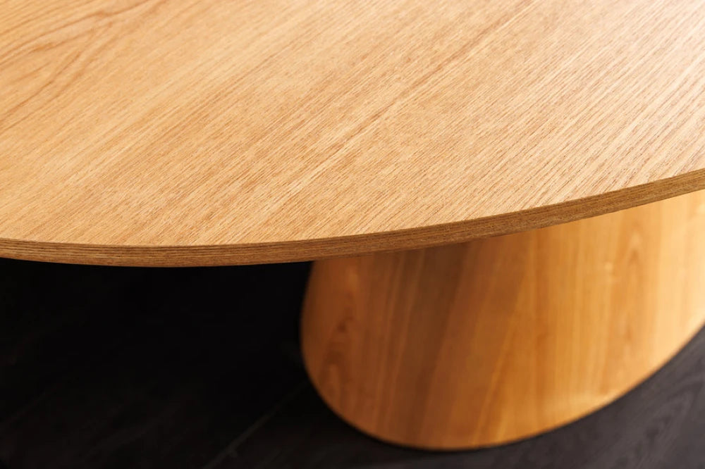 Masa extensibila din Furnir de stejar Maro si MDF Maro L160-200xH76cm UNIQUE