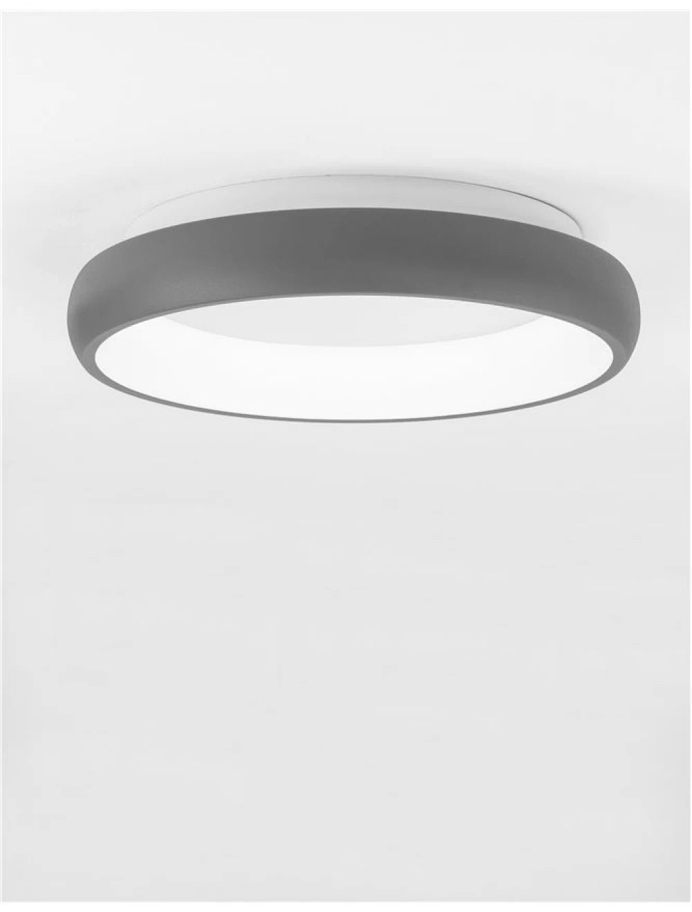 Plafoniera structura din Aluminiu Gri si abajur din Acrilic Alb H8.5xL41cm IP20 32W 1952lm 3000k ALBI