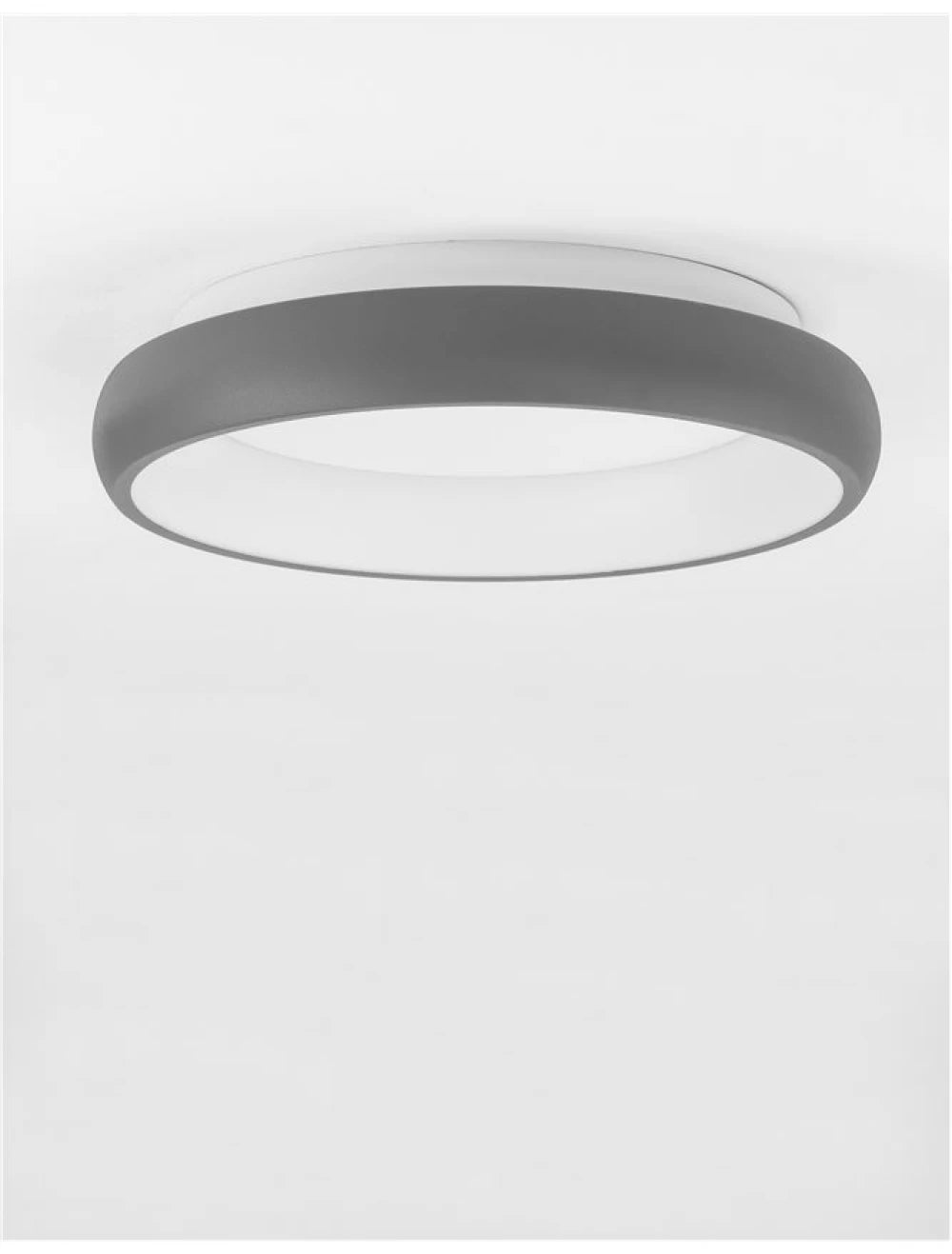 Plafoniera structura din Aluminiu Gri si abajur din Acrilic Alb H8.5xL41cm IP20 32W 1952lm 3000k ALBI