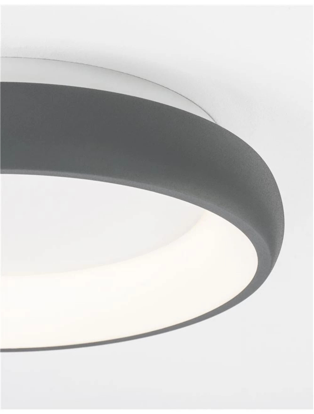 Plafoniera structura din Aluminiu Gri si abajur din Acrilic Alb H8.5xL41cm IP20 32W 1952lm 3000k ALBI