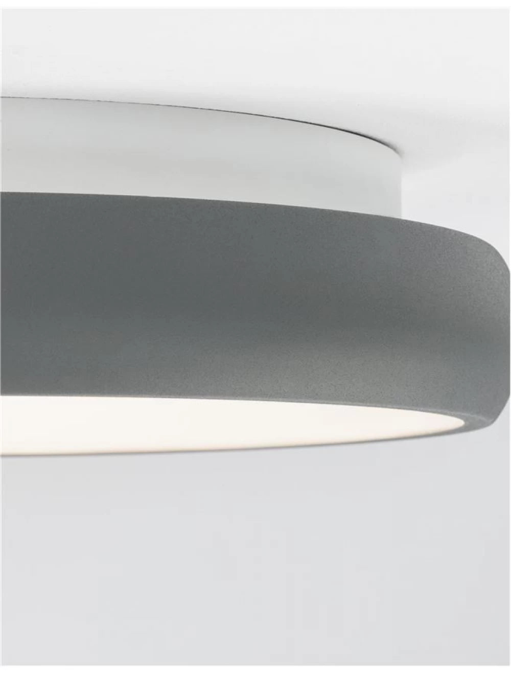 Plafoniera structura din Aluminiu Gri si abajur din Acrilic Alb H8.5xL41cm IP20 32W 1952lm 3000k ALBI