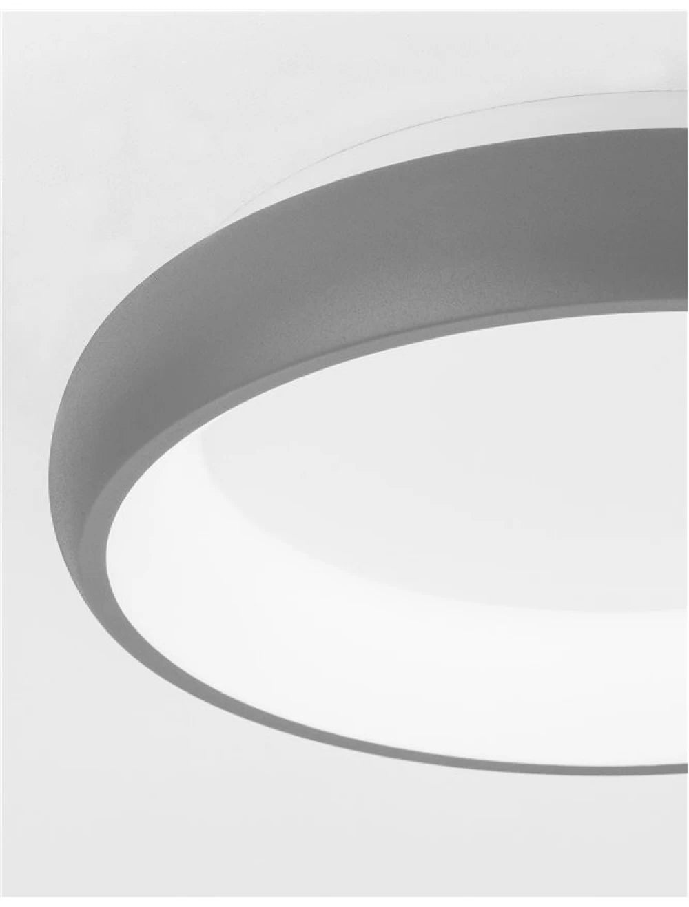 Plafoniera structura din Aluminiu Gri si abajur din Acrilic Alb H8.5xL41cm IP20 32W 1952lm 3000k ALBI