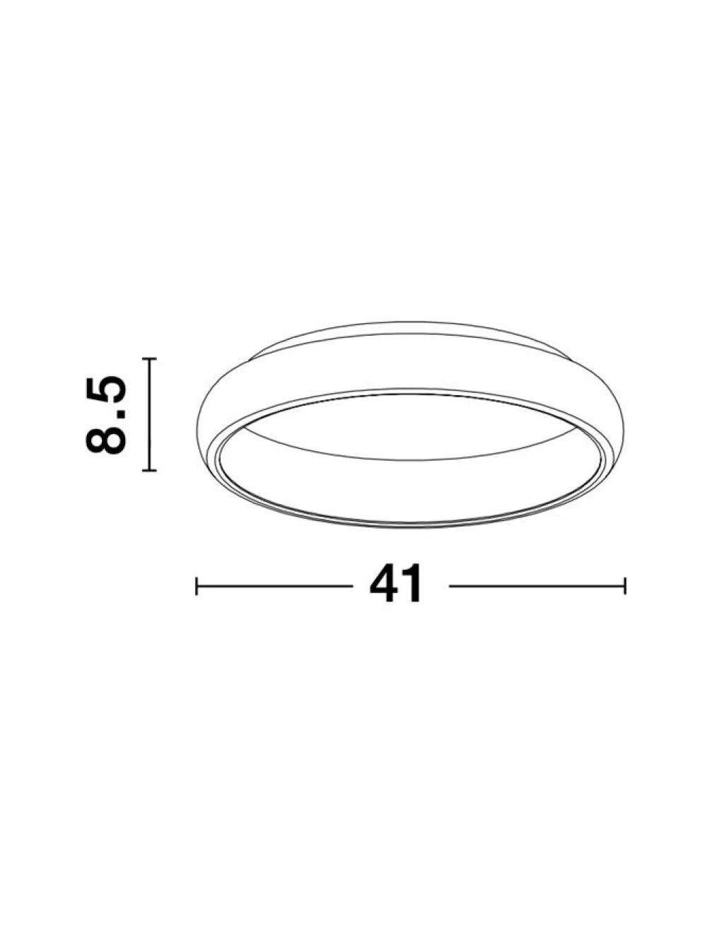 Plafoniera structura din Aluminiu Gri si abajur din Acrilic Alb H8.5xL41cm IP20 32W 1952lm 3000k ALBI