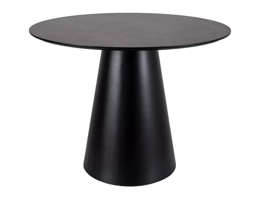 Masa din MDF Gri cu efect de marmura/Negru D100xH75cm Angel