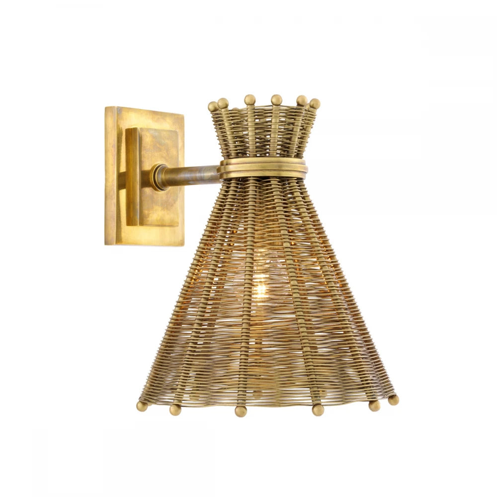 Aplica de perete din Metal Alama H25.5xL21cm Kon Tiki Eichholtz