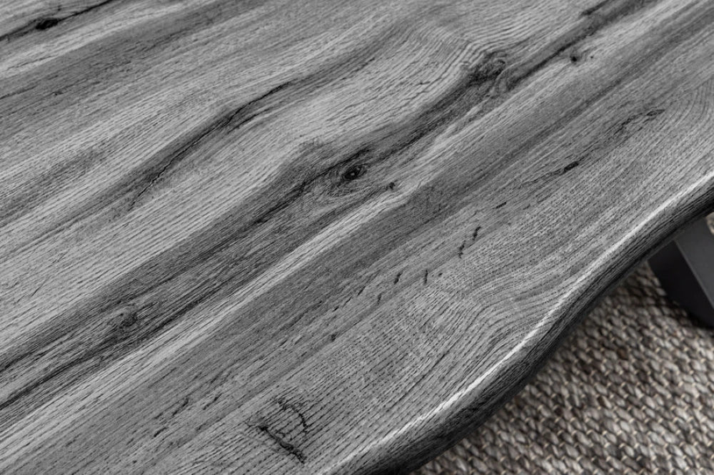 Masuta de cafea din MDF Gri si Metal Negru L90xH39cm WILD
