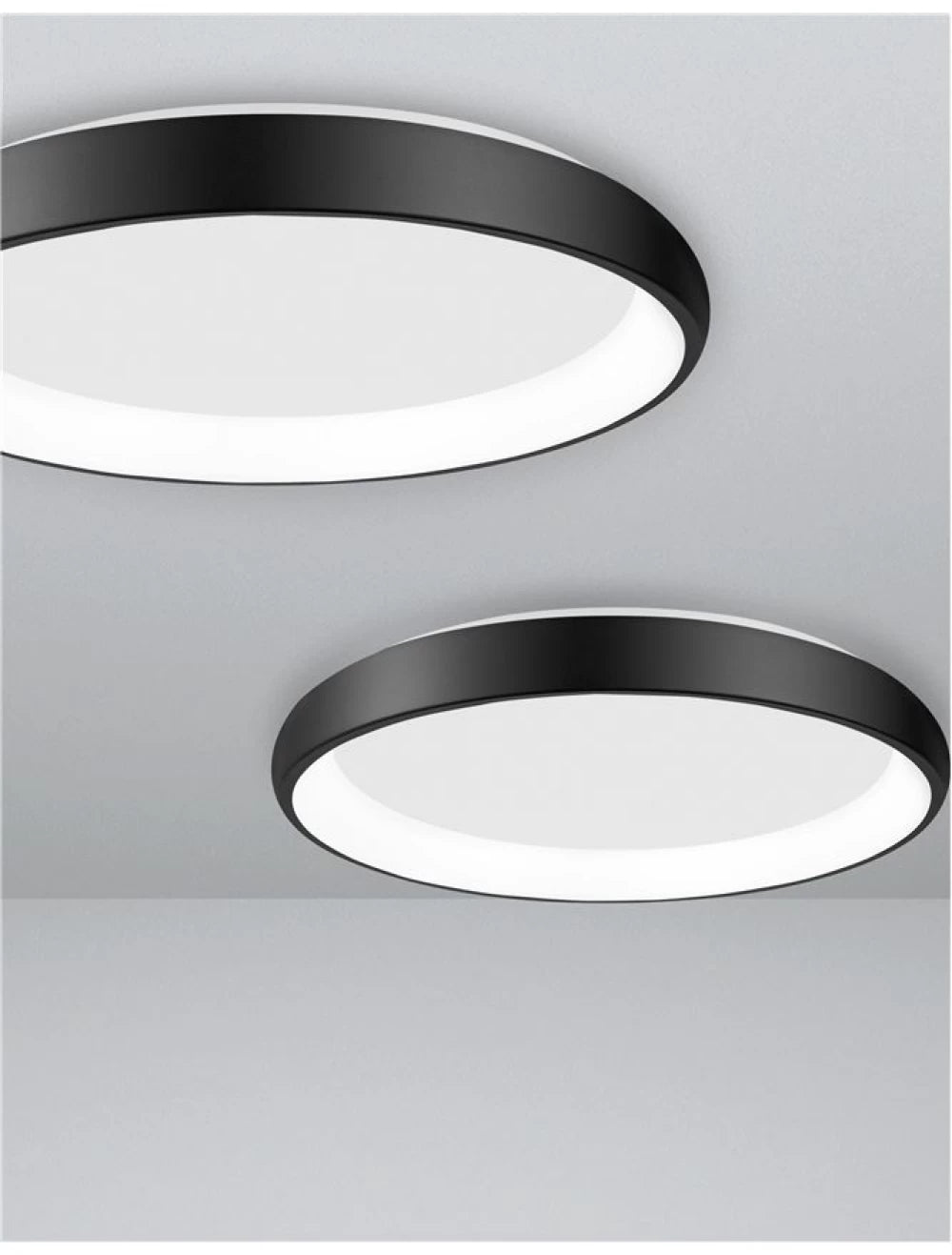 Plafoniera din Aluminiu Negru H8.5xL61cm IP20 50W 2876lm 3000k ALBI