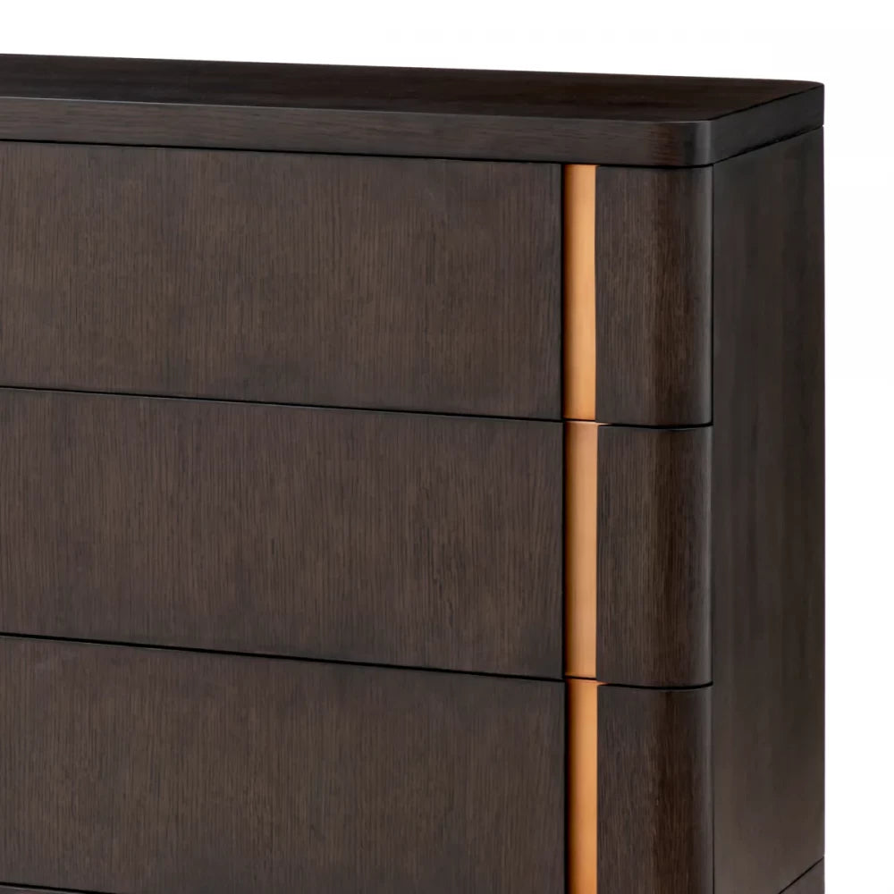 Comoda cu 6 sertare din Furnir de stejar Maro Modesto Eichholtz L220xH85cm