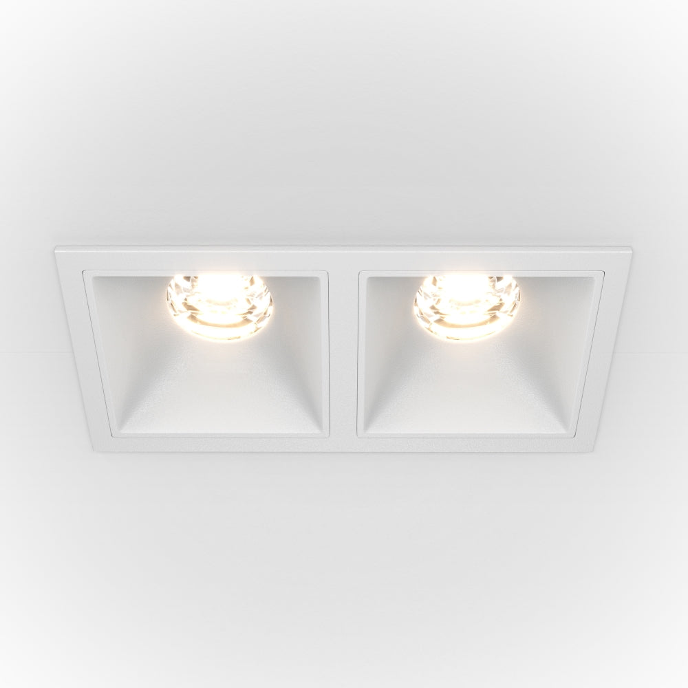 Spot dublu incastrat din Aluminiu Alb 20W 1000lm 3000k L13xH5cm Alfa LED