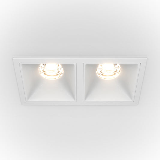 Spot dublu incastrat din Aluminiu Alb 20W 1000lm 3000k L13xH5cm Alfa LED