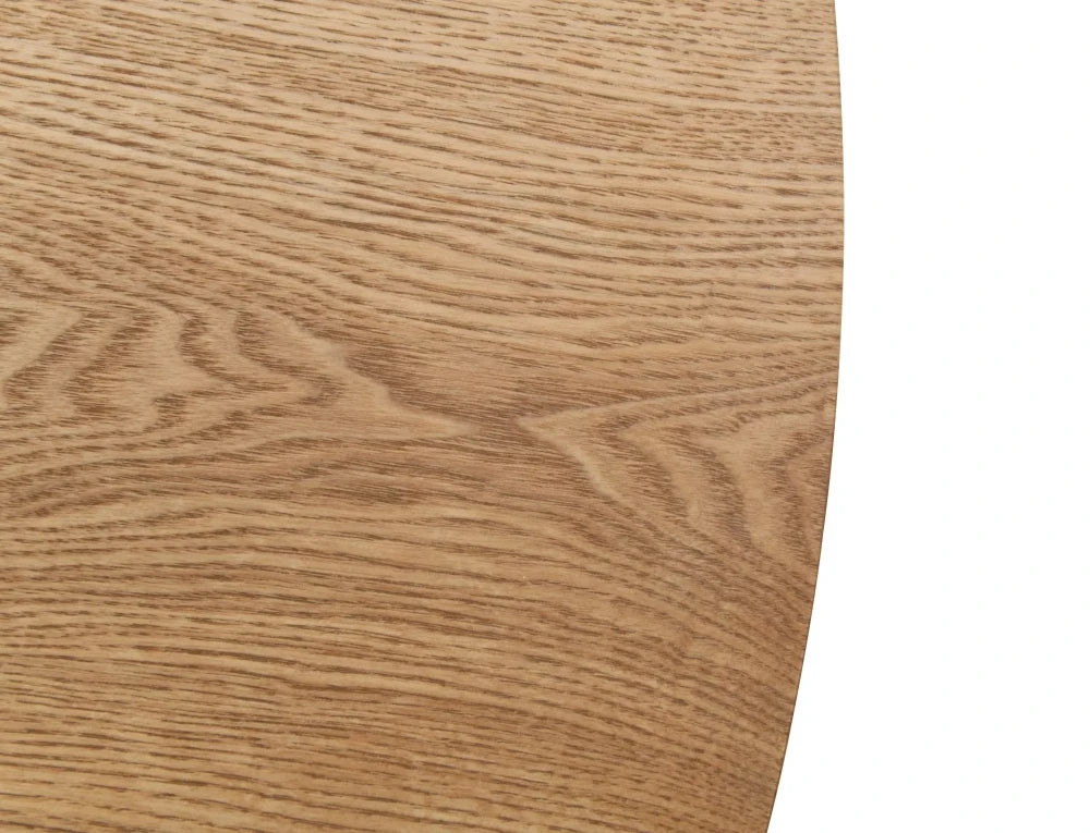 Masa rotunda din MDF+Furnir de stejar Maro si MDF Negru D100xH75cm Angel